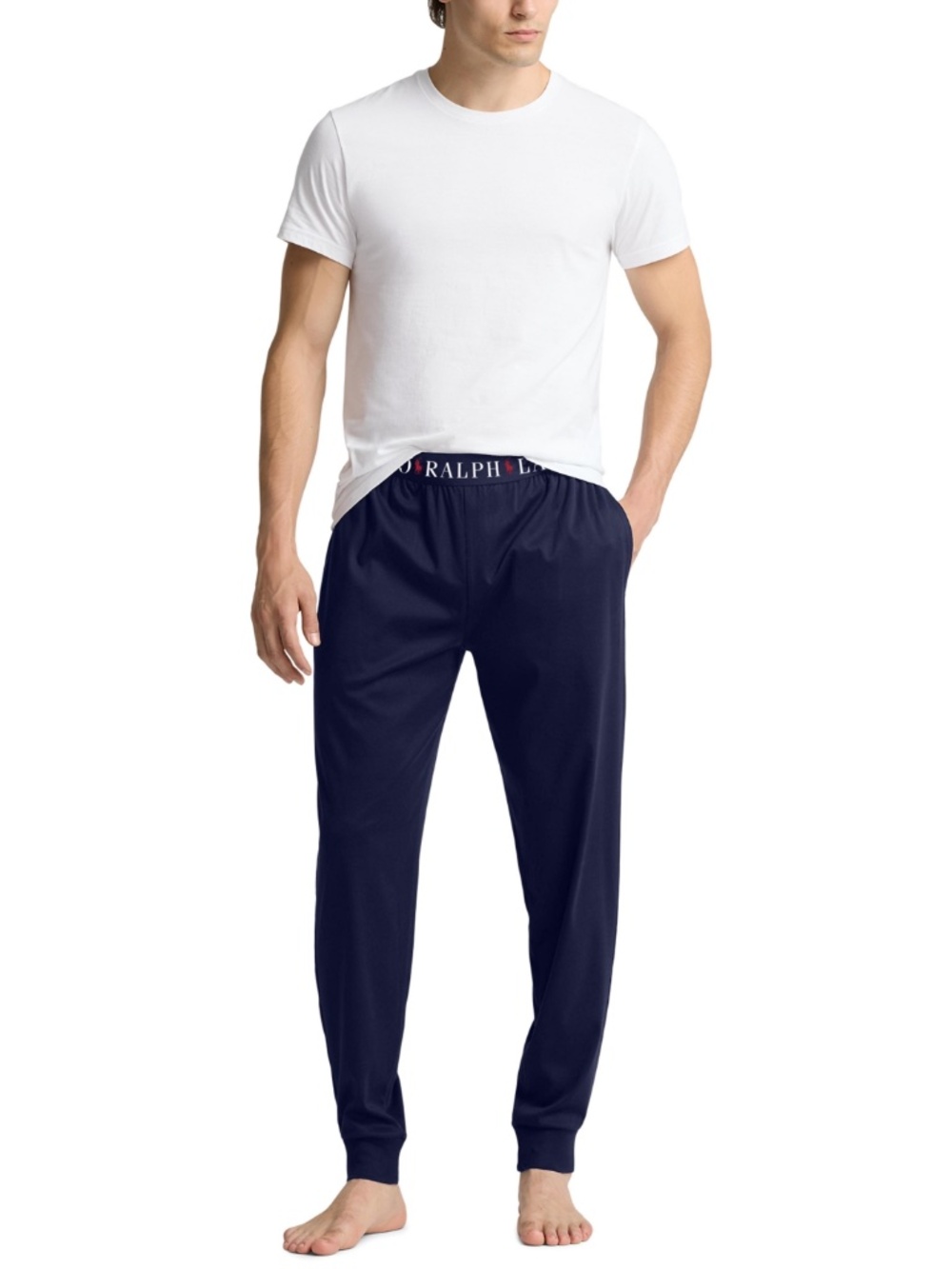 Polo Ralph Lauren Men's Mercerized Cotton Pajama Joggers In Cruise Navy - size M - Picture 2 of 6